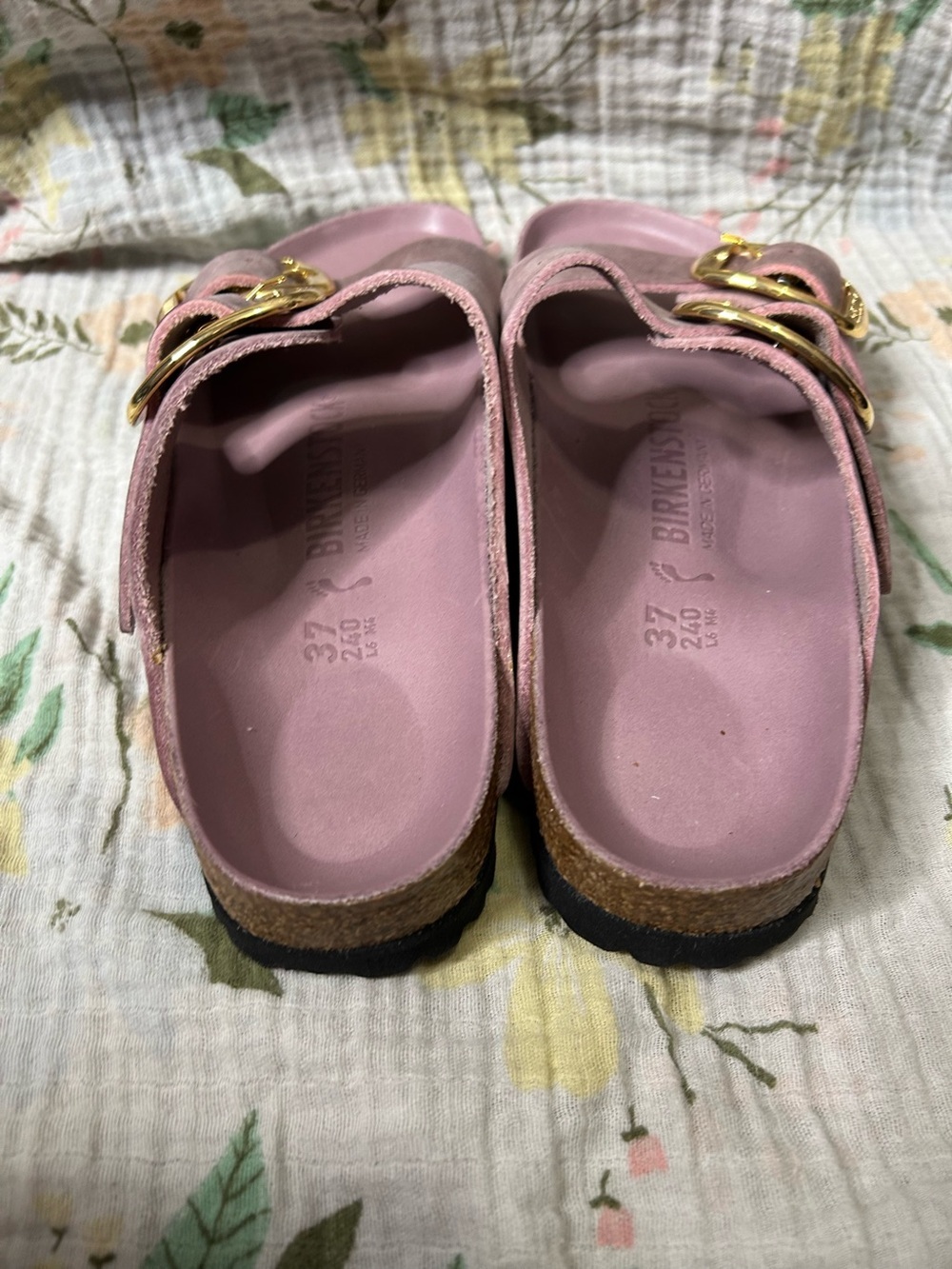 Birkenstock Arizona Big Buckle Pink Purple Oiled Leather Sandals EXQUISITE - Picture 3 of 6